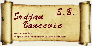Srđan Bančević vizit kartica